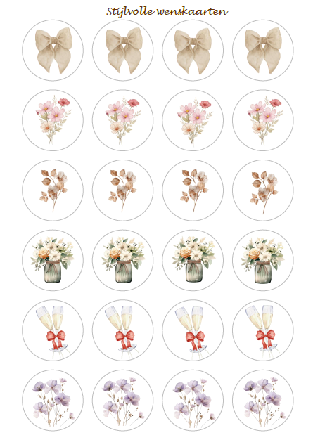 Stickervel 24 stuks blanco