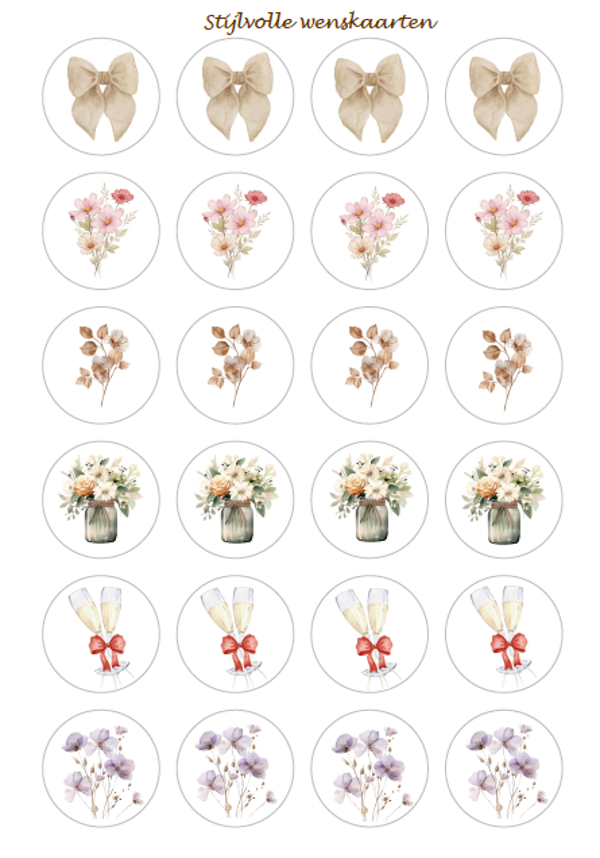 Stickervel 24 stuks blanco