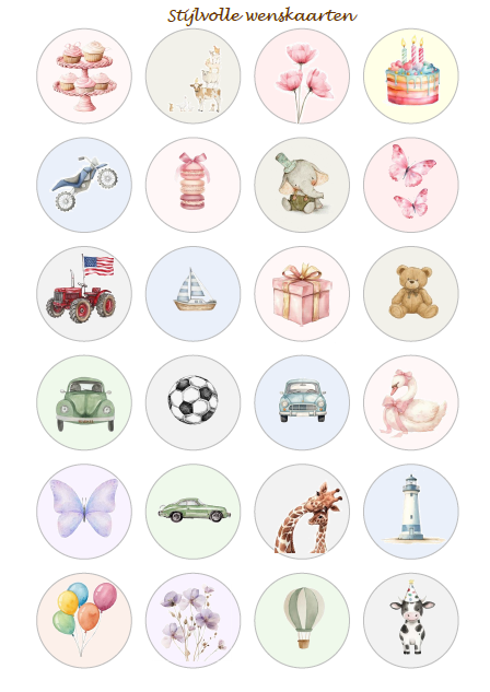 Stickervel 24 stuks kind