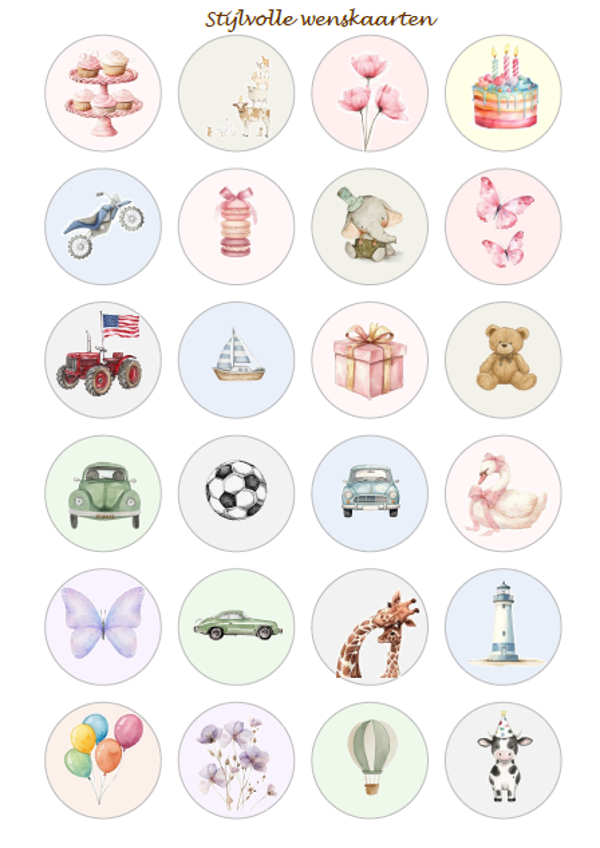 Stickervel 24 stuks kind
