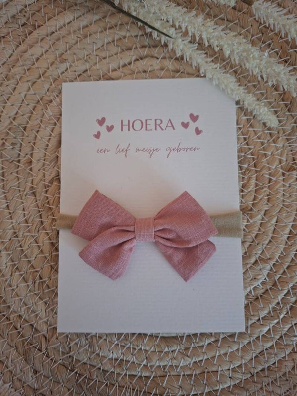Cadeaukaart haarband oudroze