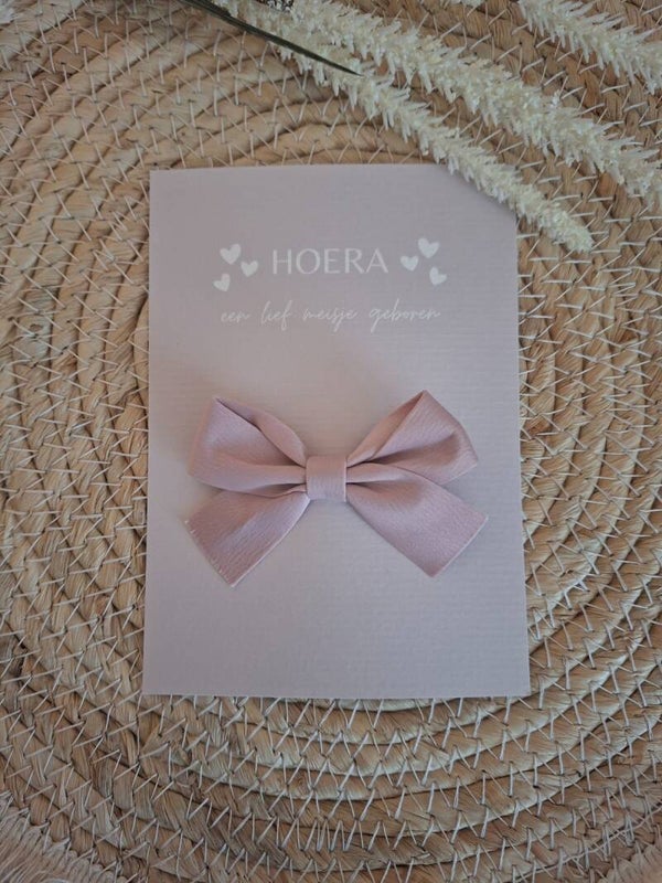 Cadeaukaart strik oudroze