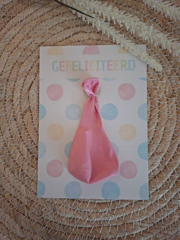 Cadeaukaart ballon lichtroze