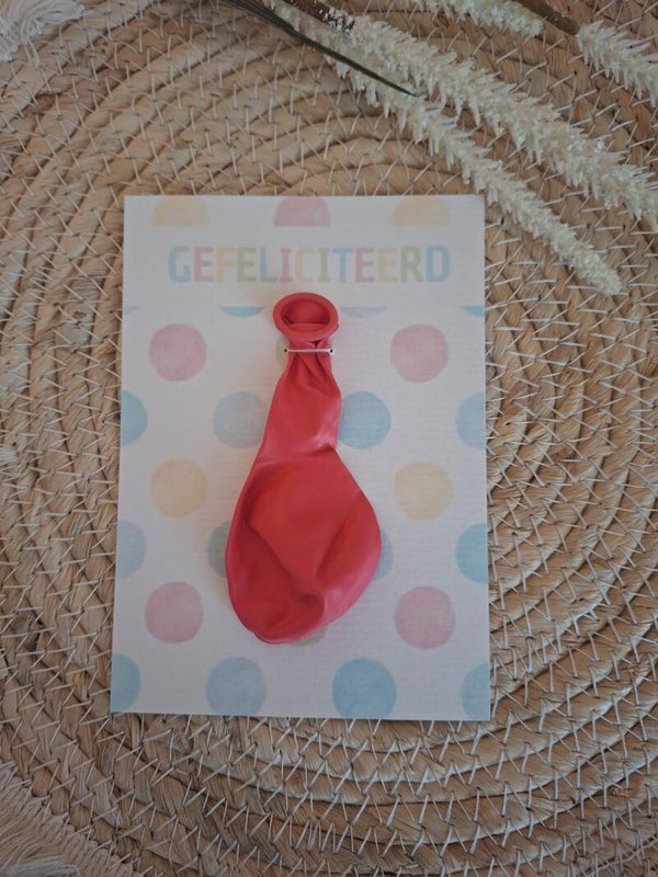 Cadeaukaart ballon rood