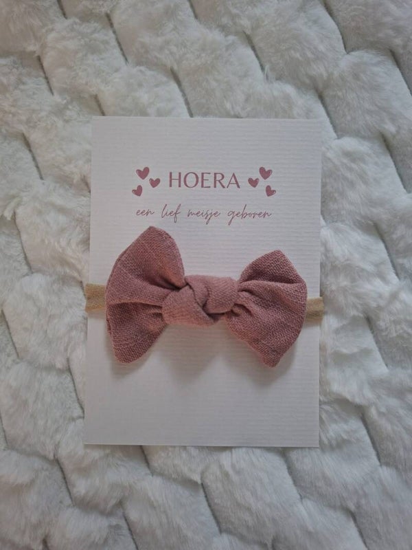 Cadeaukaart haarband oudroze