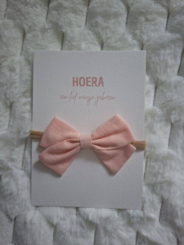 Cadeaukaart haarband lichtroze