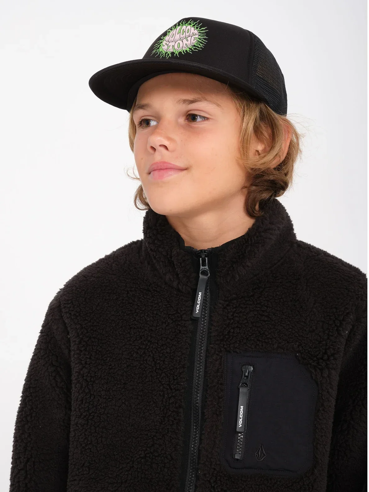 VOLCOM MUZZER FUZZAR ZIP BLK