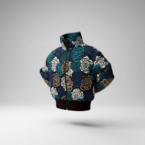 Floral Noir Bomber