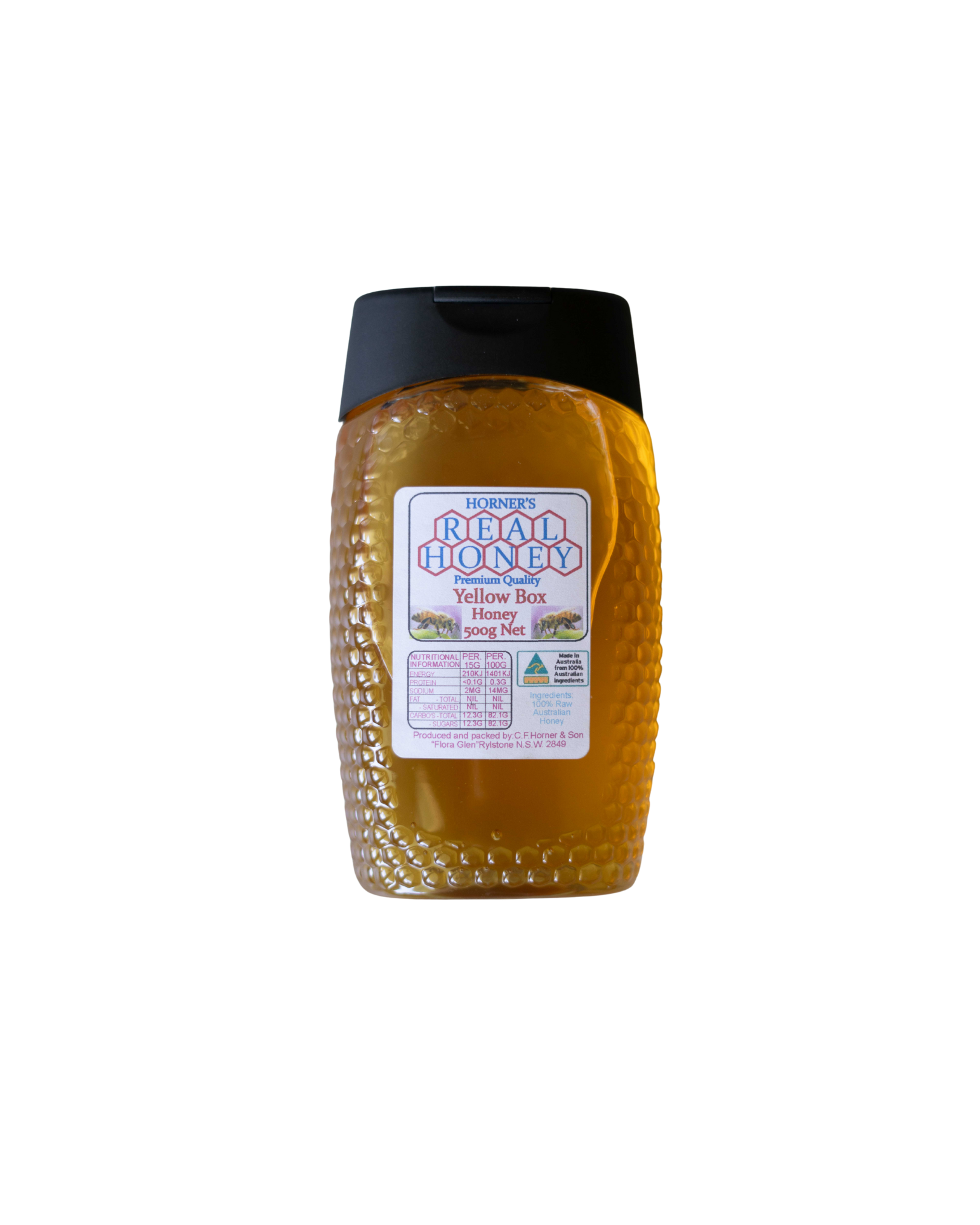 Horner's Honey SQUEEZE Bottle - Yellow Box 500g