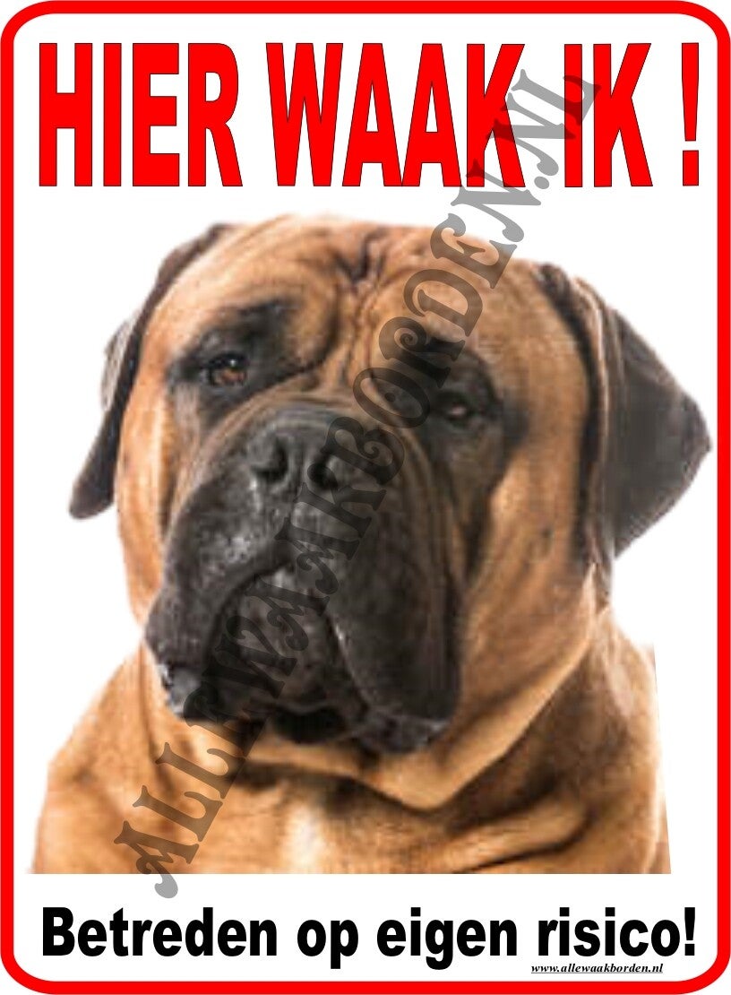 Bullmastiff 118 vertikaal (Hier Waak ik!)