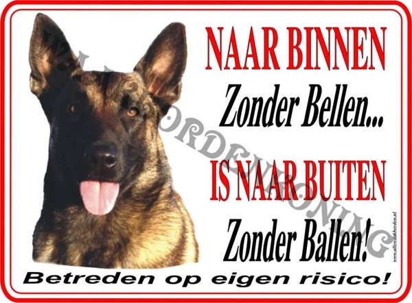 Mechelse Herder 164...(Naar binnen zonder bellen is...Naar buiten zonder ballen!)