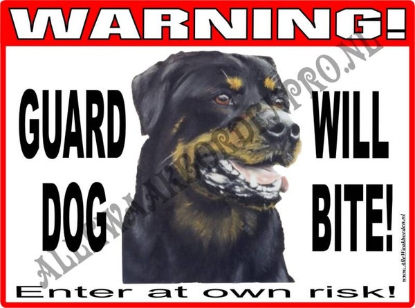 Rottweiler 174 E....(Warning Guard Dog Will Bite!)