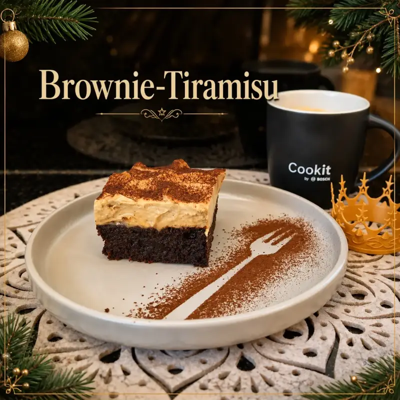     Brownie-Tiramisu aus dem Bosch Cookit mit cremiger Mascarpone-Kaffee-Creme