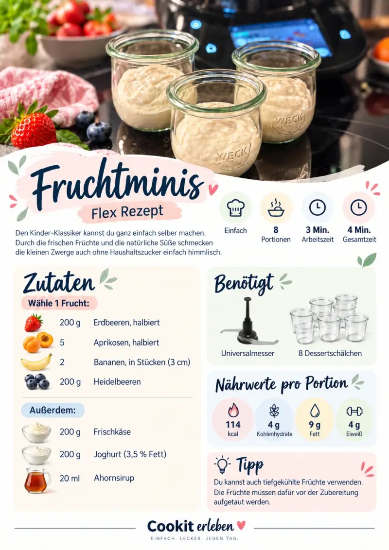 Rezeptkarte Fruchtminis Flex Rezept Zubereitung Cookit