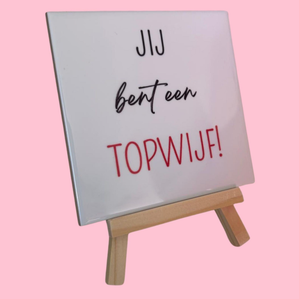 Nieuw! Tegeltje met tekst