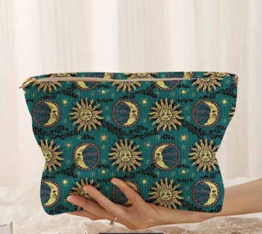 Pochette symbole maya lune et soleil
