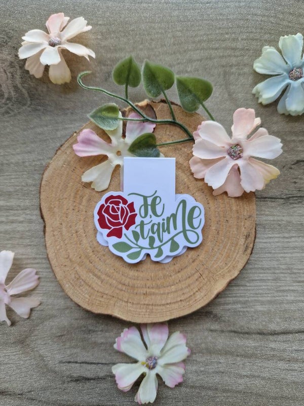 Marque-page magnétique Je t'aime,