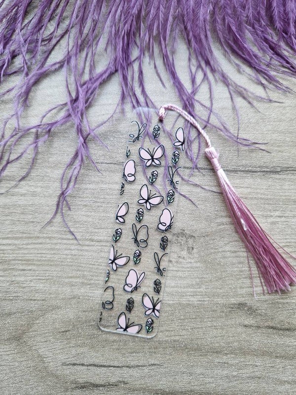 Marque-page acrylique papillon,