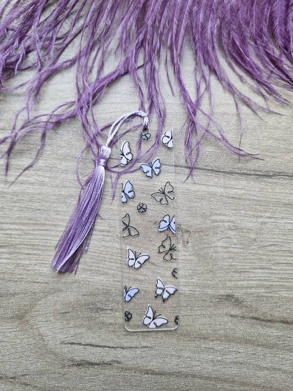 Marque-page acrylique papillon,