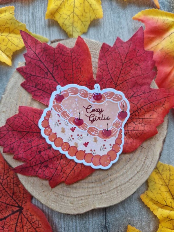 Sticker holographique Cozy girlie,