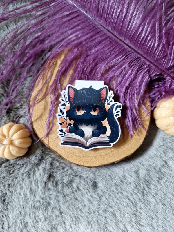 Marque-pages magnétique chat,
