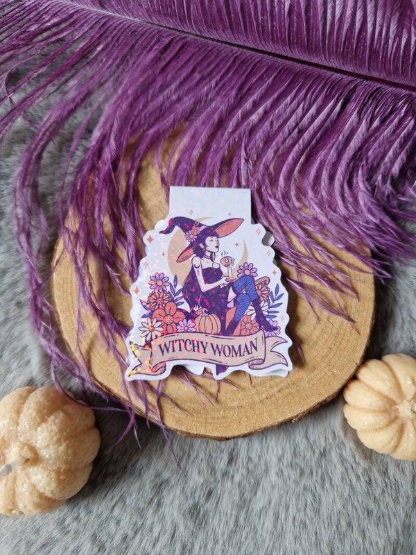 Marque-page magnétique holographique "Witchy woman"