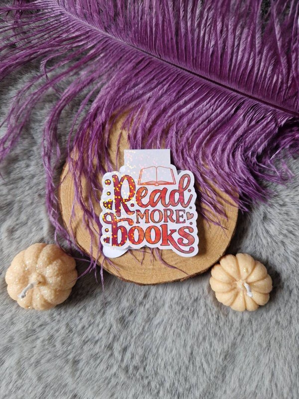 Marque-page magnétique holographique "Read more books"