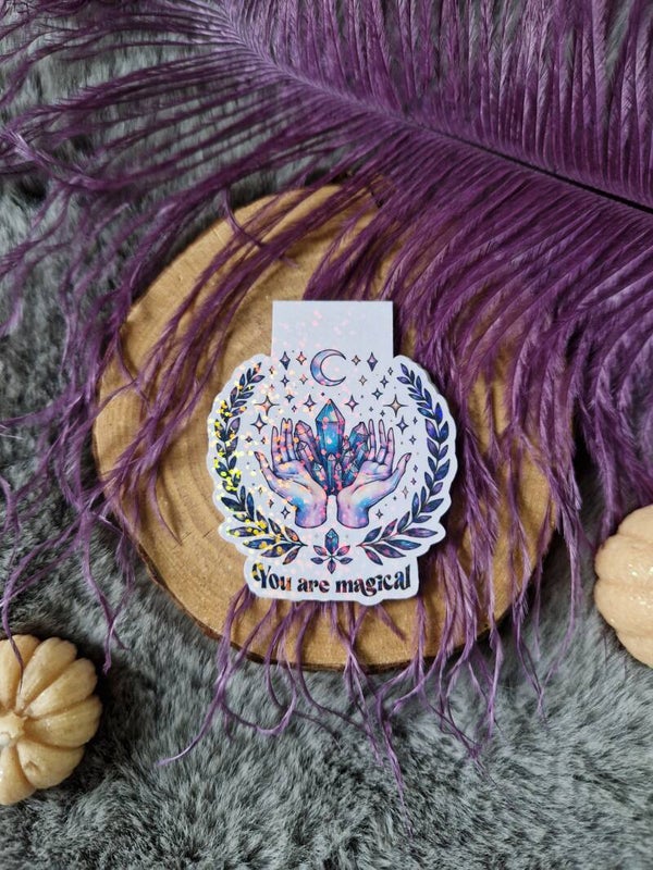 Marque-page magnétique holographique "You are magical"