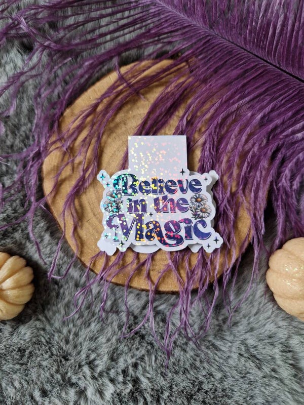 Marque-page magnétique holographique "Believe in the magic"