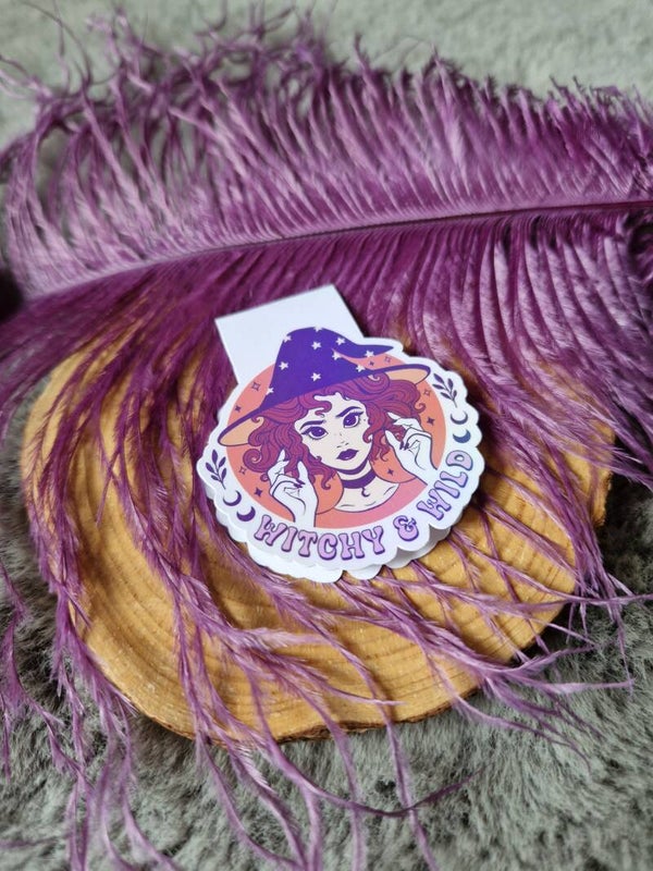 Marque-page magnétique holographique " Witchy & wild",