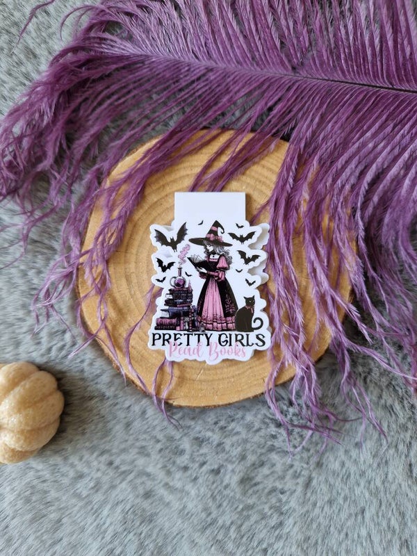 Marque-page magnétique "Pretty girls read books",