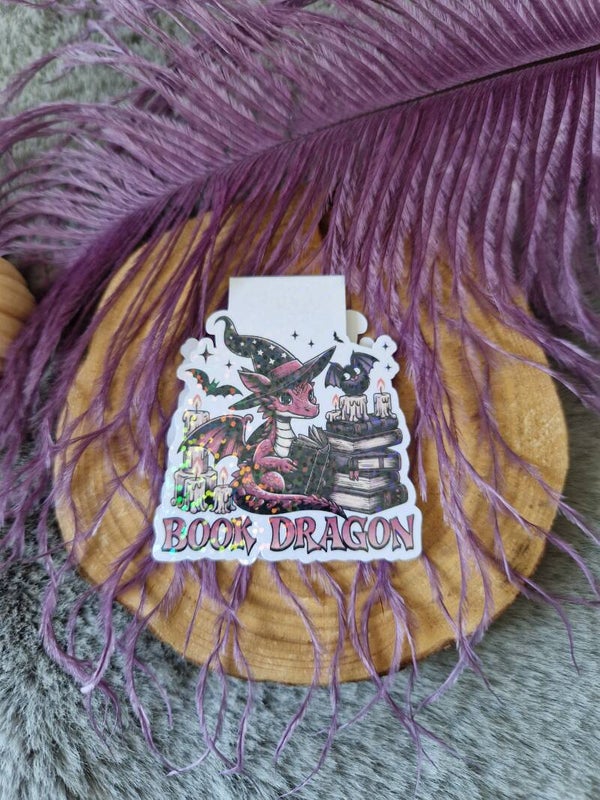 Marque-page magnétique holographique book dragon,