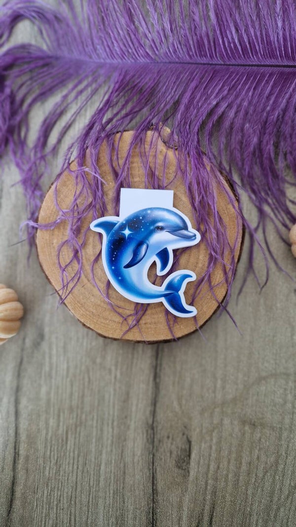 Marque-page magnétique dauphin,