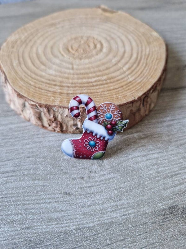 Pin's chaussette de Noël,