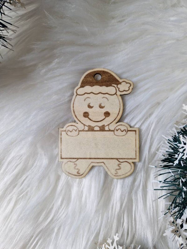 Décoration de sapin en bois, bonhomme pain d’épices