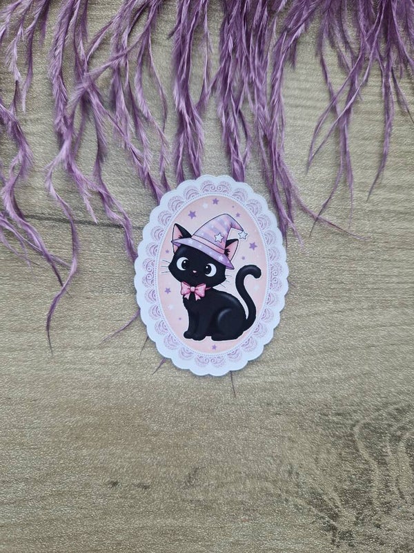 Sticker chat noir,
