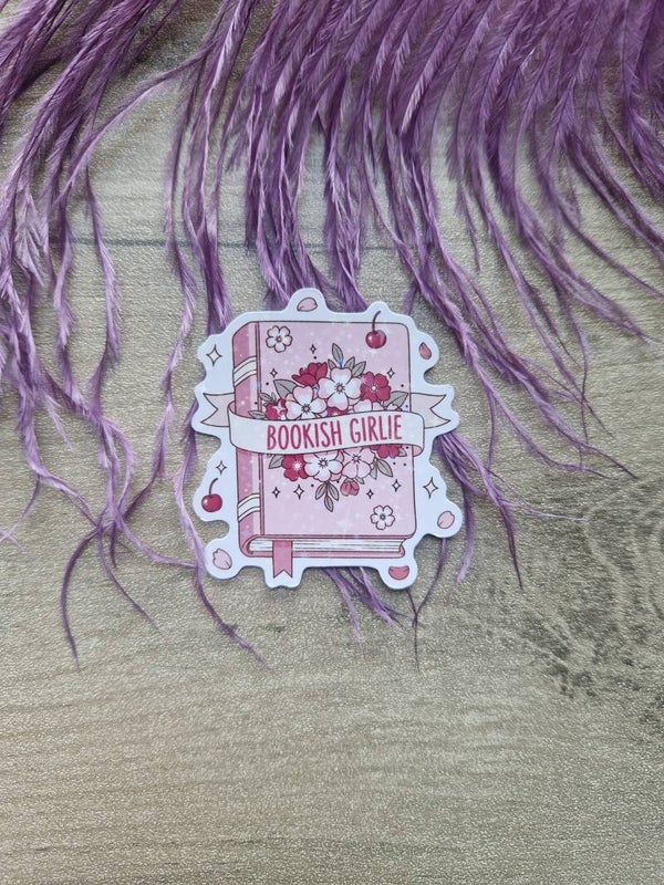 Sticker holographique bookish girlie,