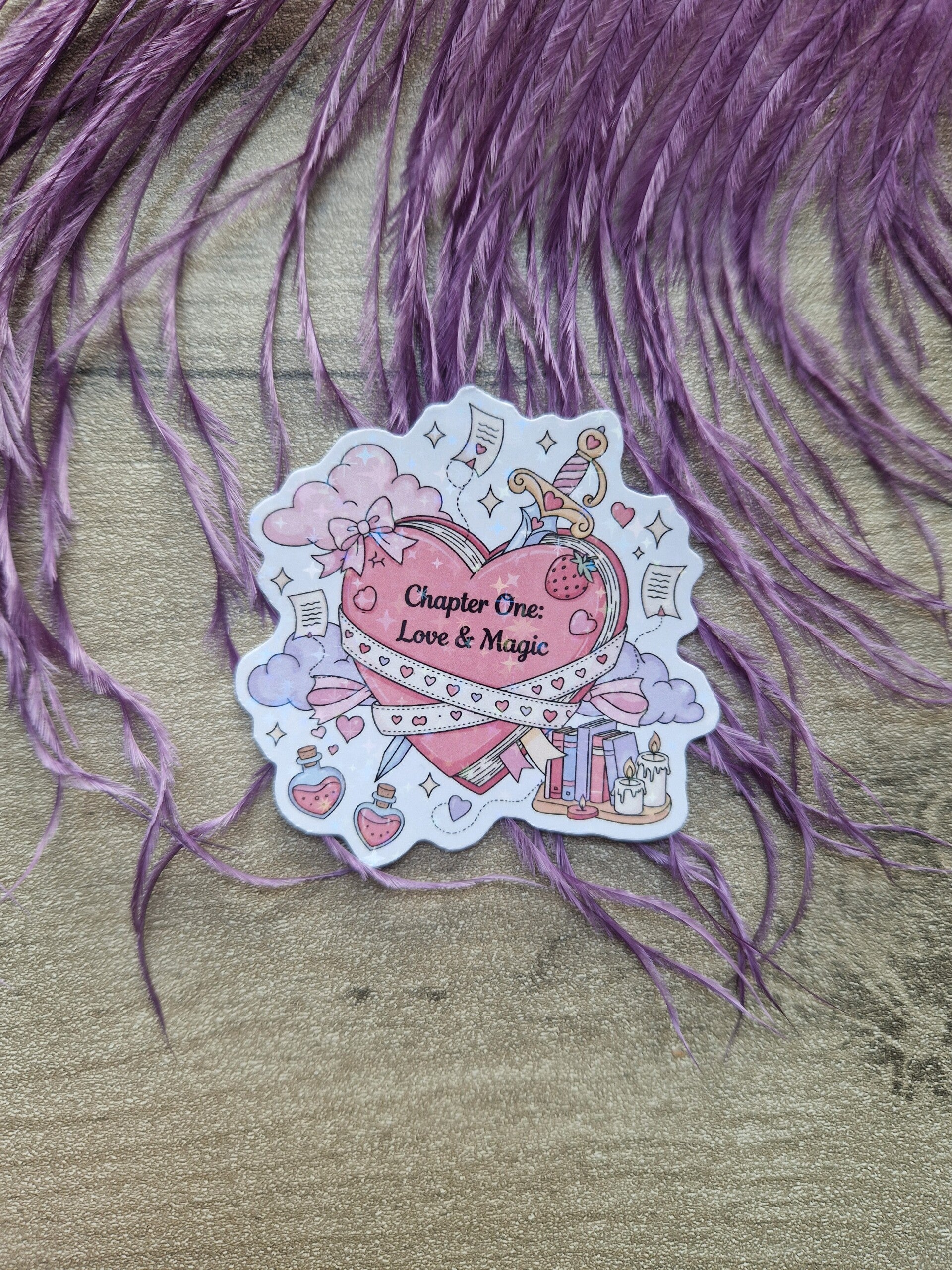 Sticker holographique Chapter one : Love & magic,