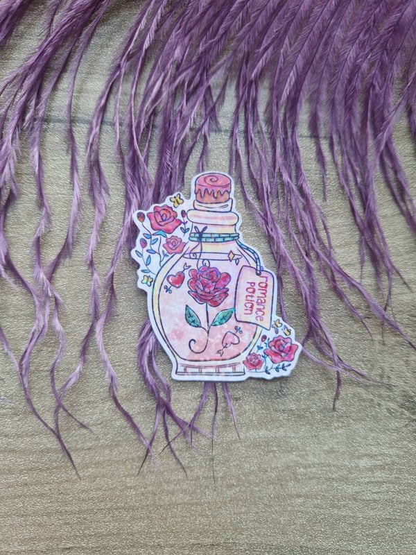 Sticker holographique romance potion,