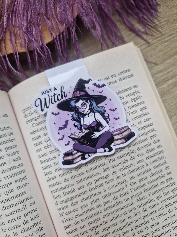 Marque-page magnétique Just a witch,