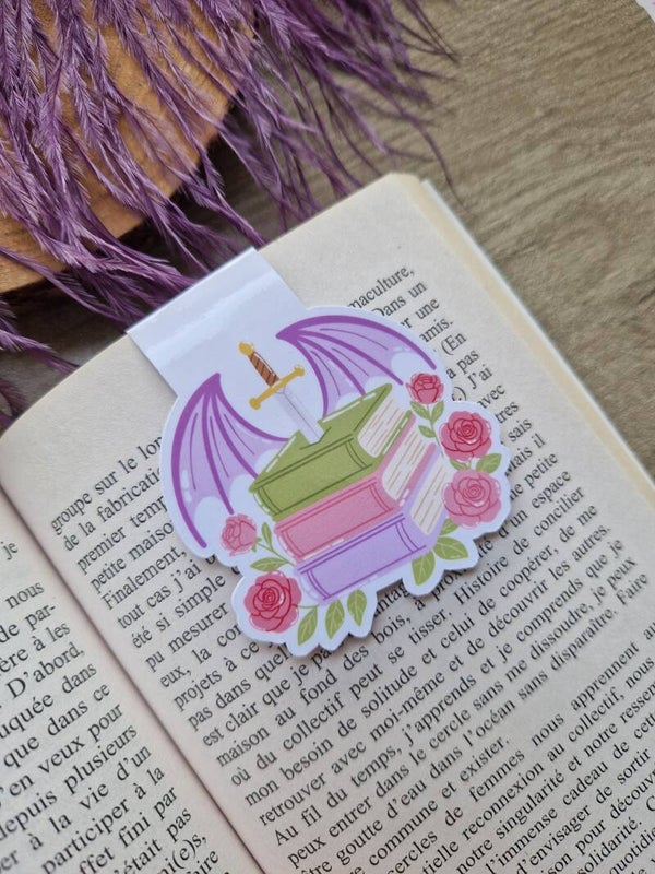 Marque-page magnétique romance dragon,