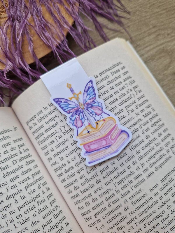 Marque-page magnétique romance papillon,