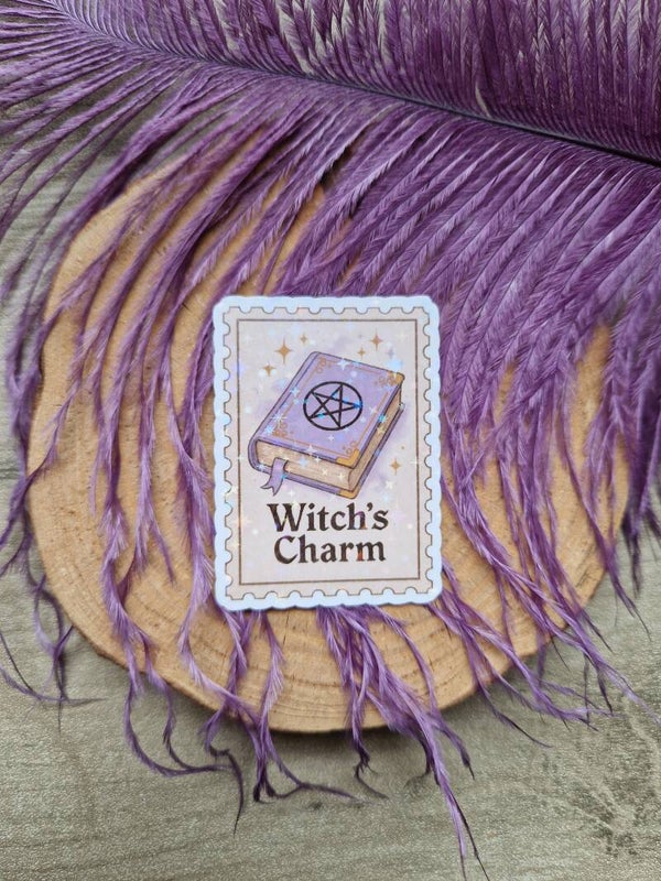 Sticker holographique witch's charm,