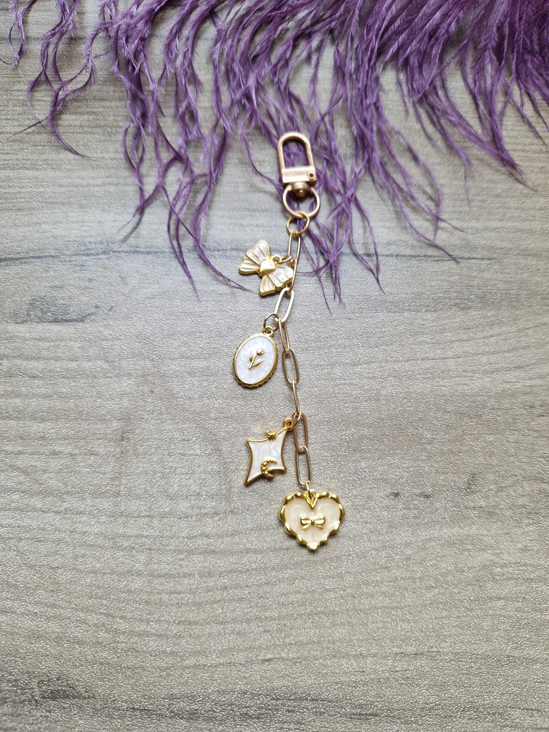 Porte-clés breloque coeur,