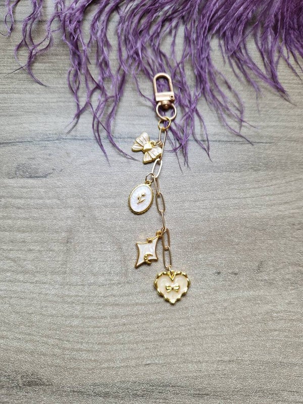 Porte-clés breloque coeur,