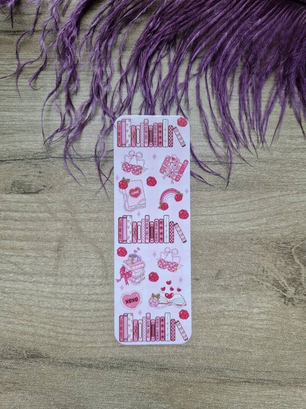 Marque-page romantique girly,
