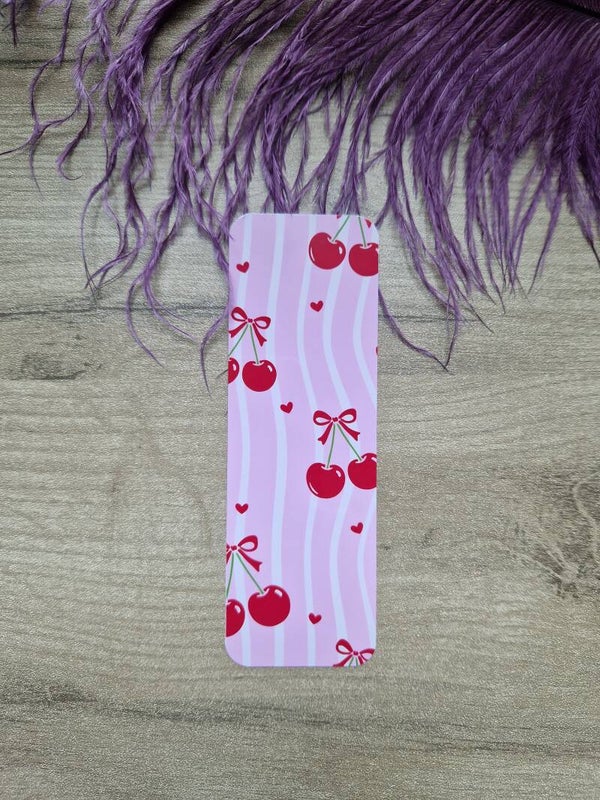 Marque-page cerise rose,