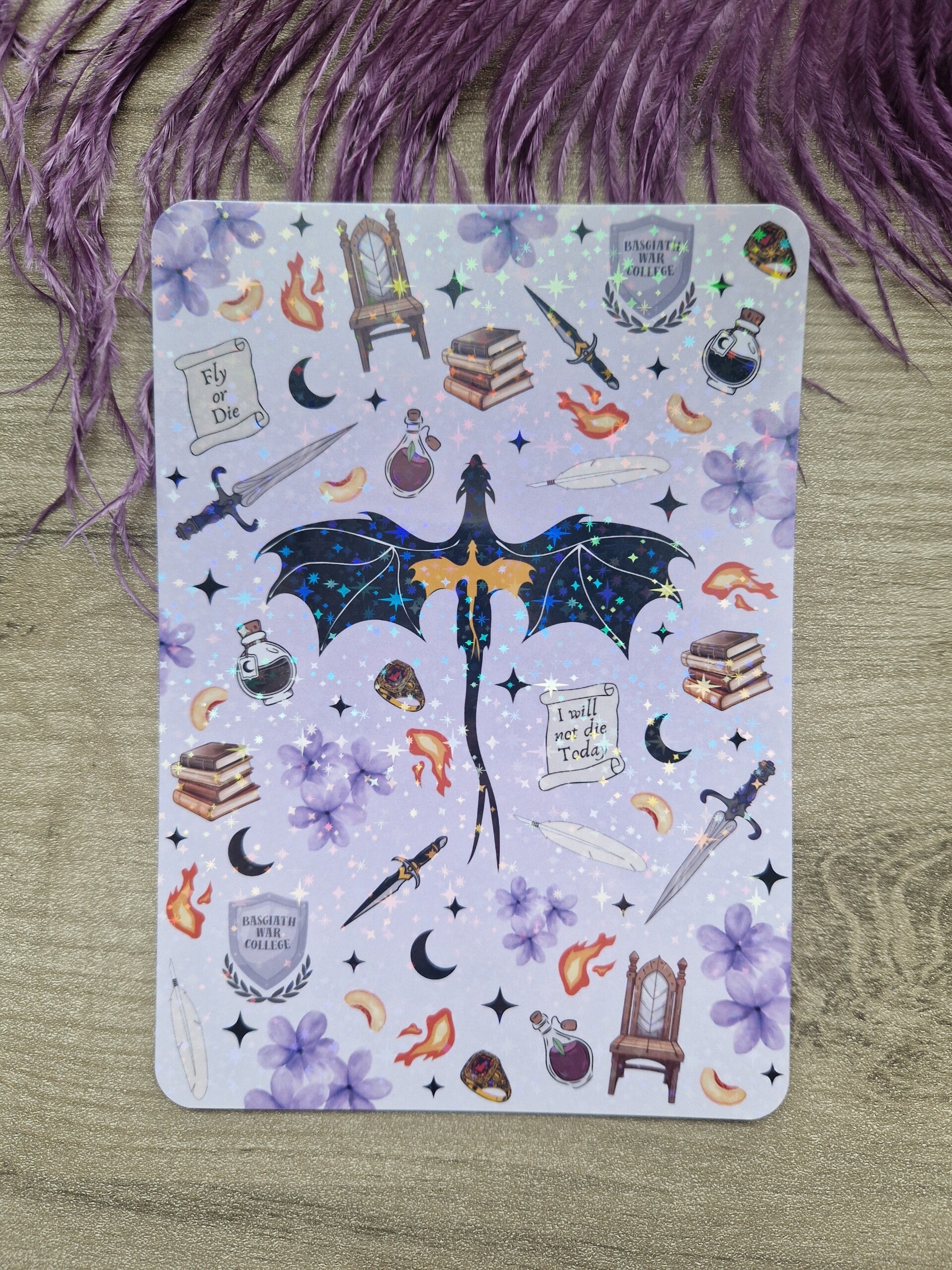 Insert pour Kindle holographique dragon,