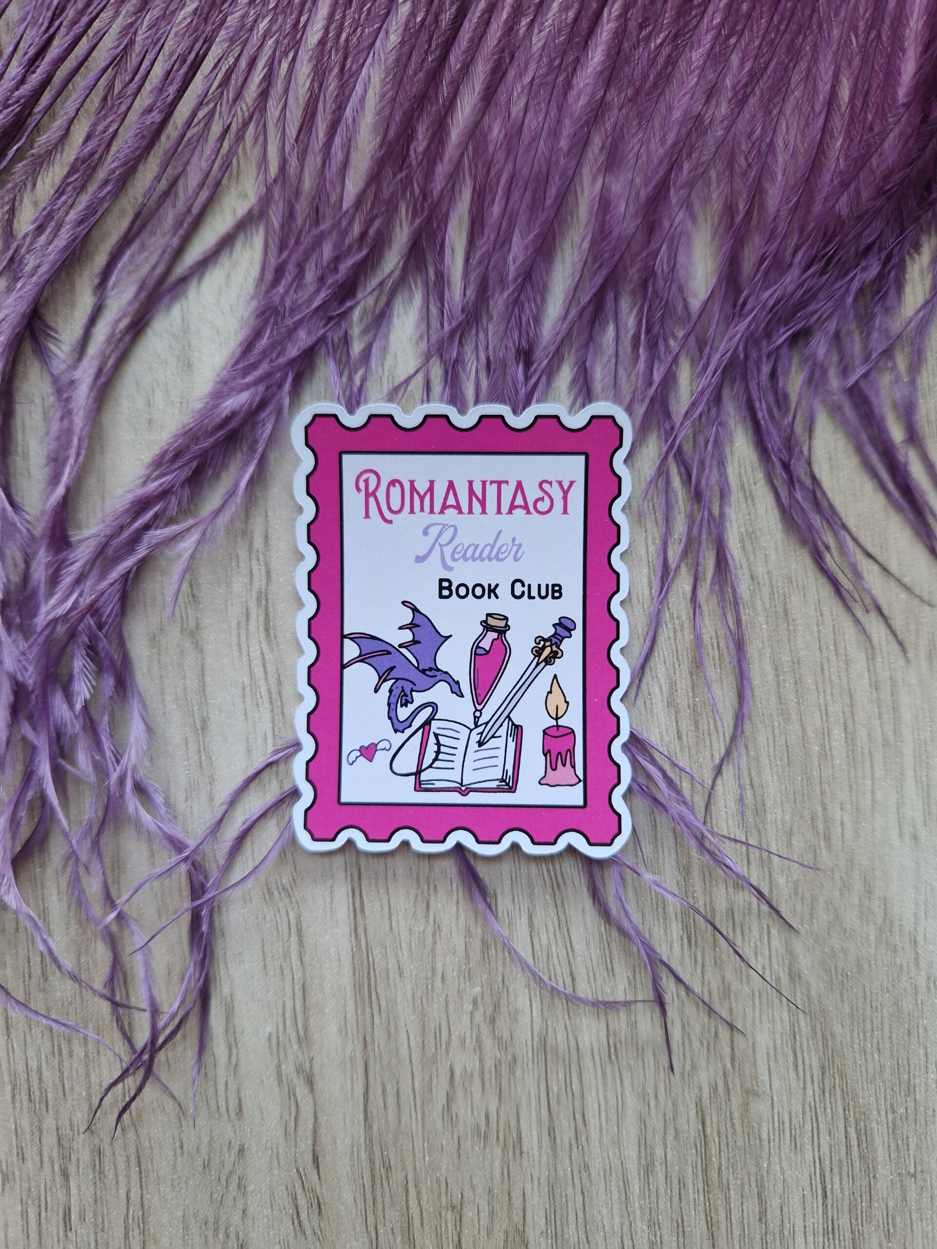 Sticker timbre romantasy,