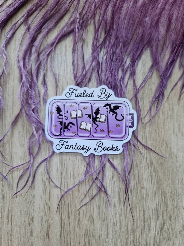 Sticker Fueled by fantasy books,